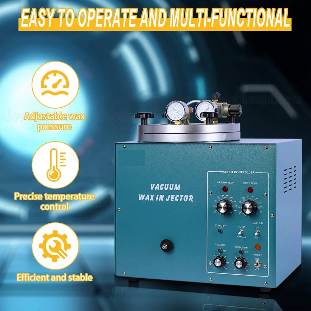 3KG Digital Jewelry Vacuum Wax Injector Machine with Temperature Control
